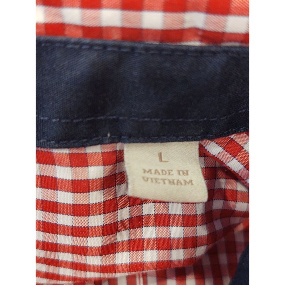 Chic Fil A Team Style Uniform Shirt Womens L Red Checks Gingham Long Sleeve - Picture 7 of 9